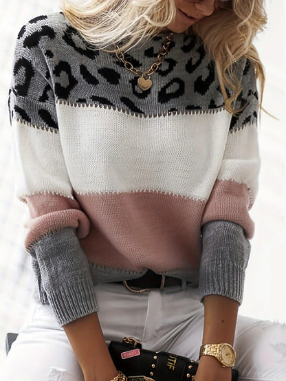 Lela™ | Sweater with Leopard Pattern