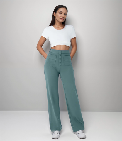 Elsa | Elastic high-waisted trousers