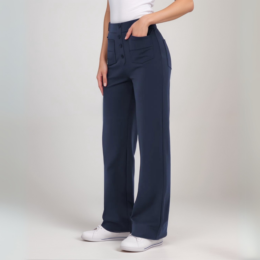 Elsa | Elastic high-waisted trousers