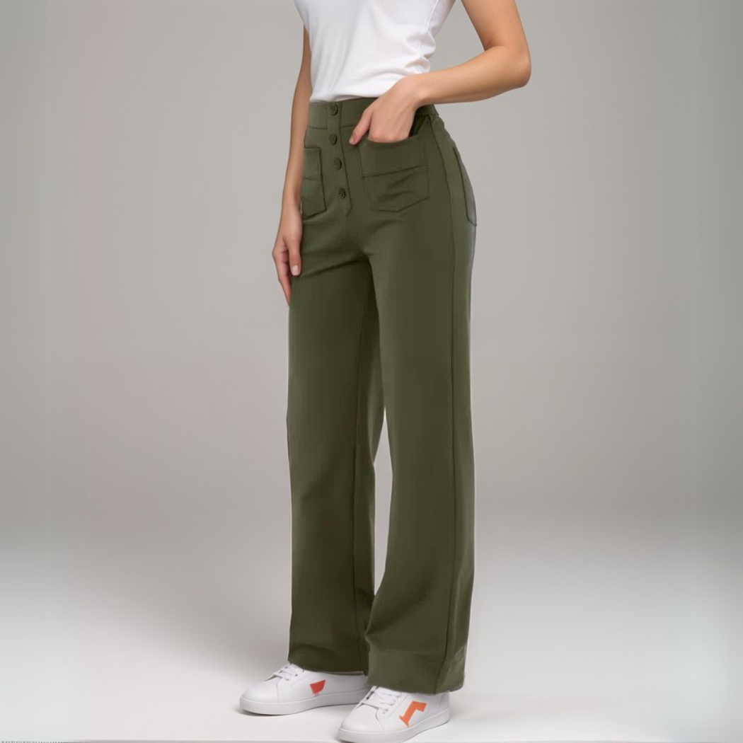 Elsa | Elastic high-waisted trousers