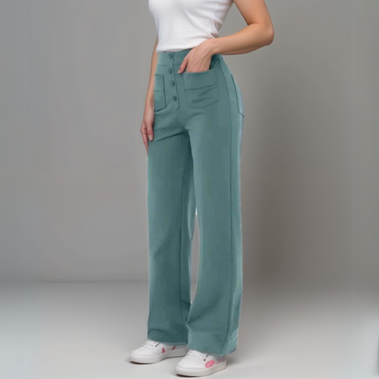 Elsa | Elastic high-waisted trousers