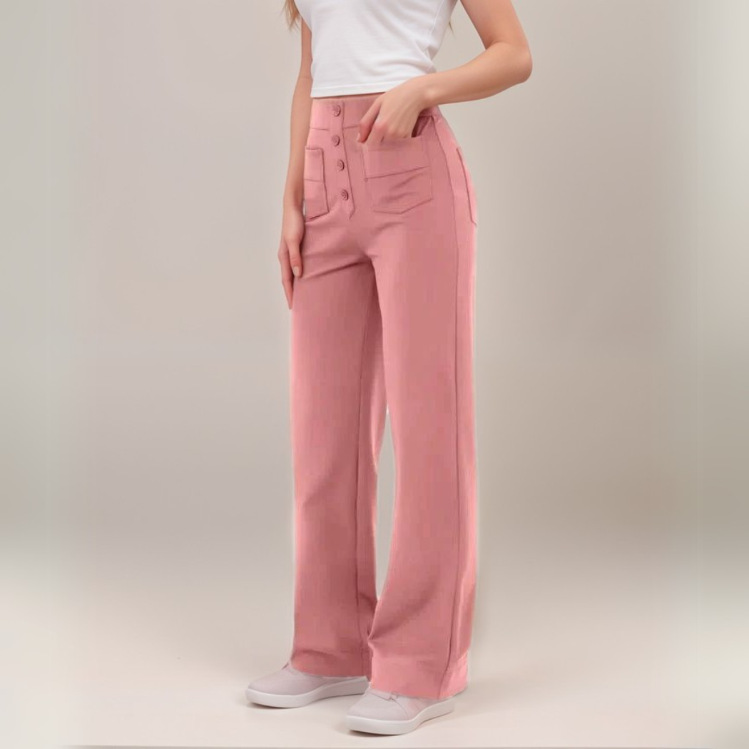 Elsa | Elastic high-waisted trousers