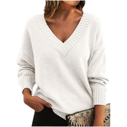 Celeste™ | Chic V-Neck Cashmere Sweater