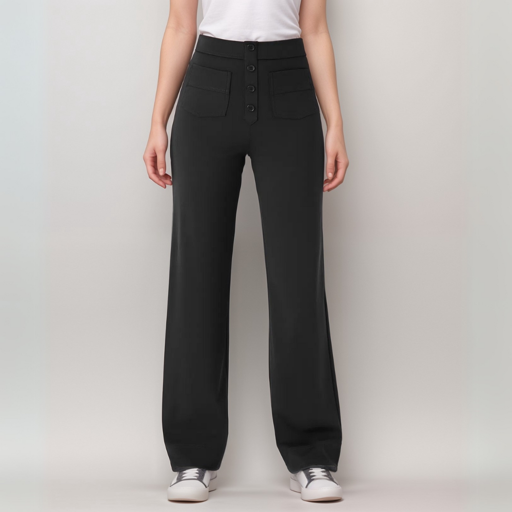 Elsa | Elastic high-waisted trousers