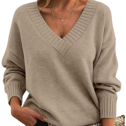 Celeste™ | Chic V-Neck Cashmere Sweater