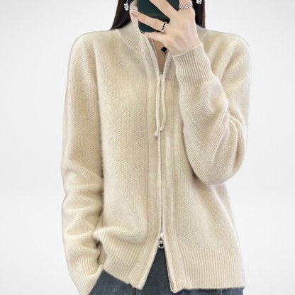 Giovana | Cardigan with cashmere zip