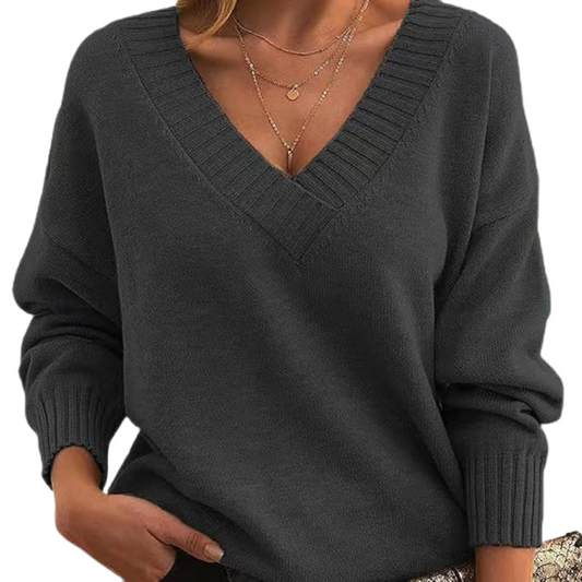 Celeste™ | Chic V-Neck Cashmere Sweater