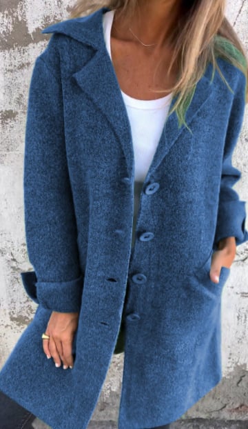 Baylea - Casual Single-breasted Coat with Wool Revers