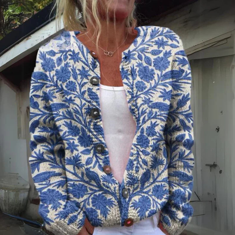 Kenza™ | Stylish Floral Print Cardigan