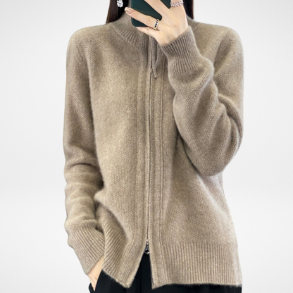 Giovana | Cardigan with cashmere zip