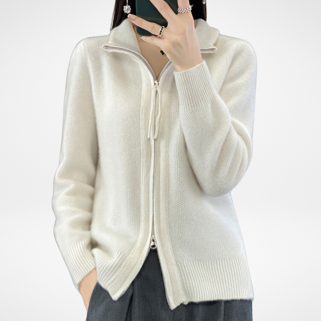 Giovana | Cardigan with cashmere zip