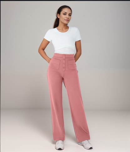 Elsa | Elastic high-waisted trousers