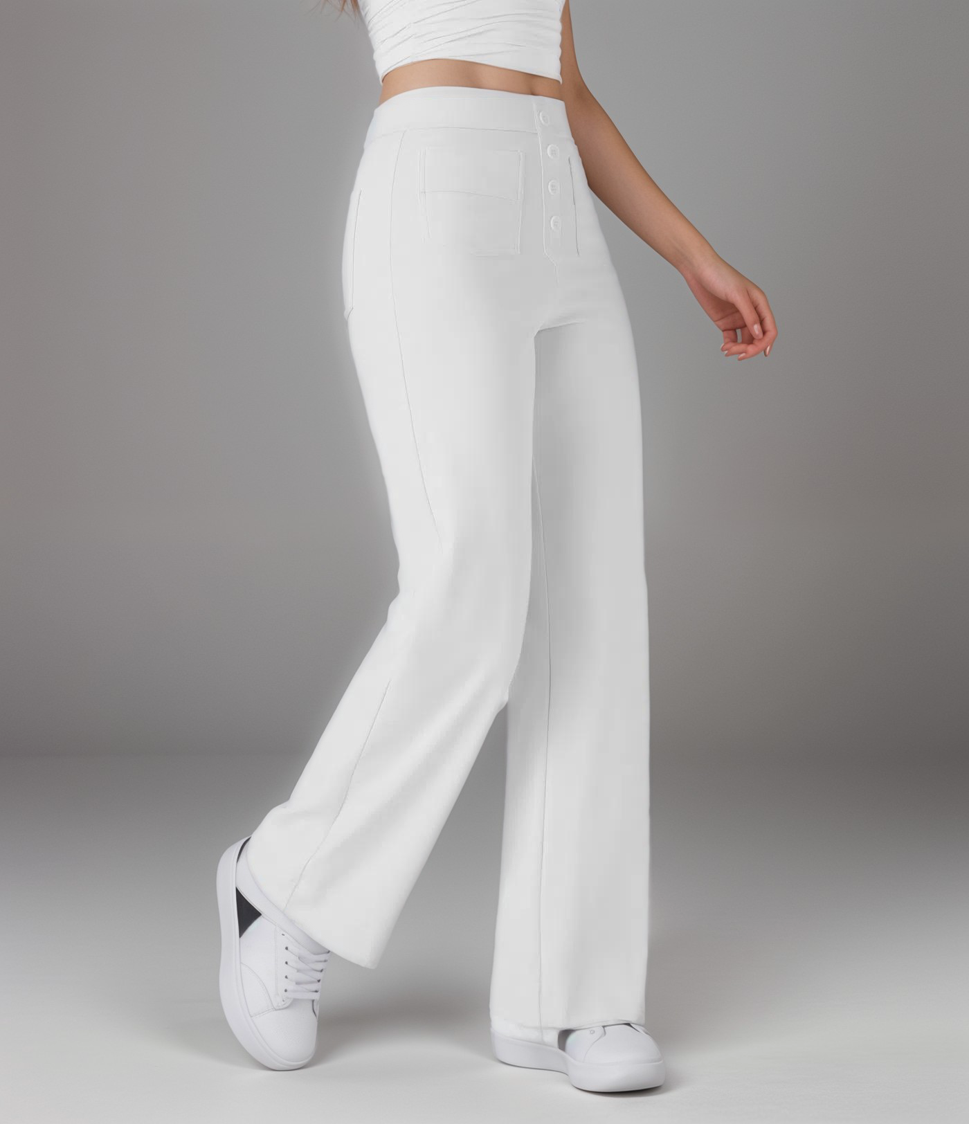 Elsa | Elastic high-waisted trousers