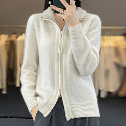 Giovana | Cardigan with cashmere zip