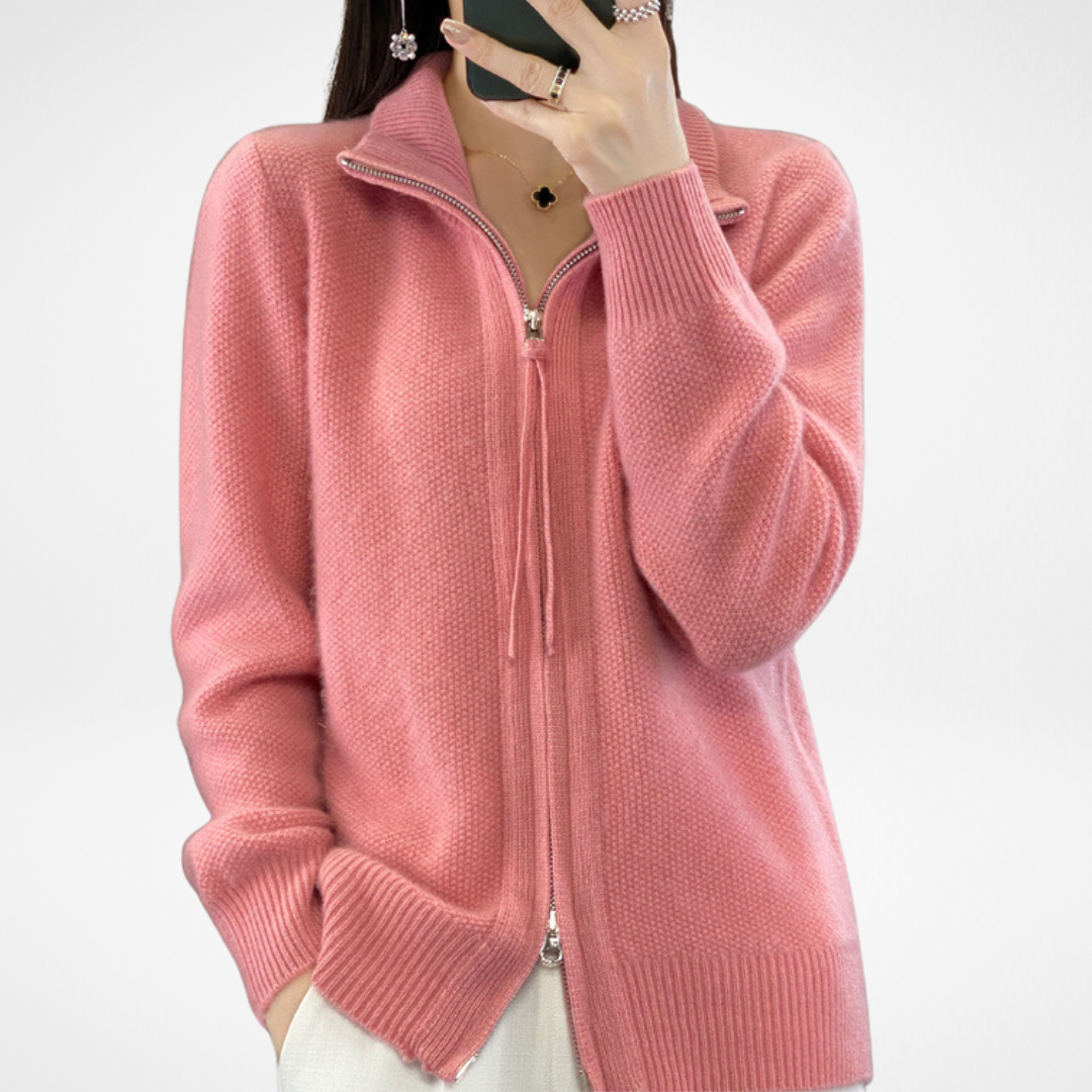 Giovana | Cardigan with cashmere zip