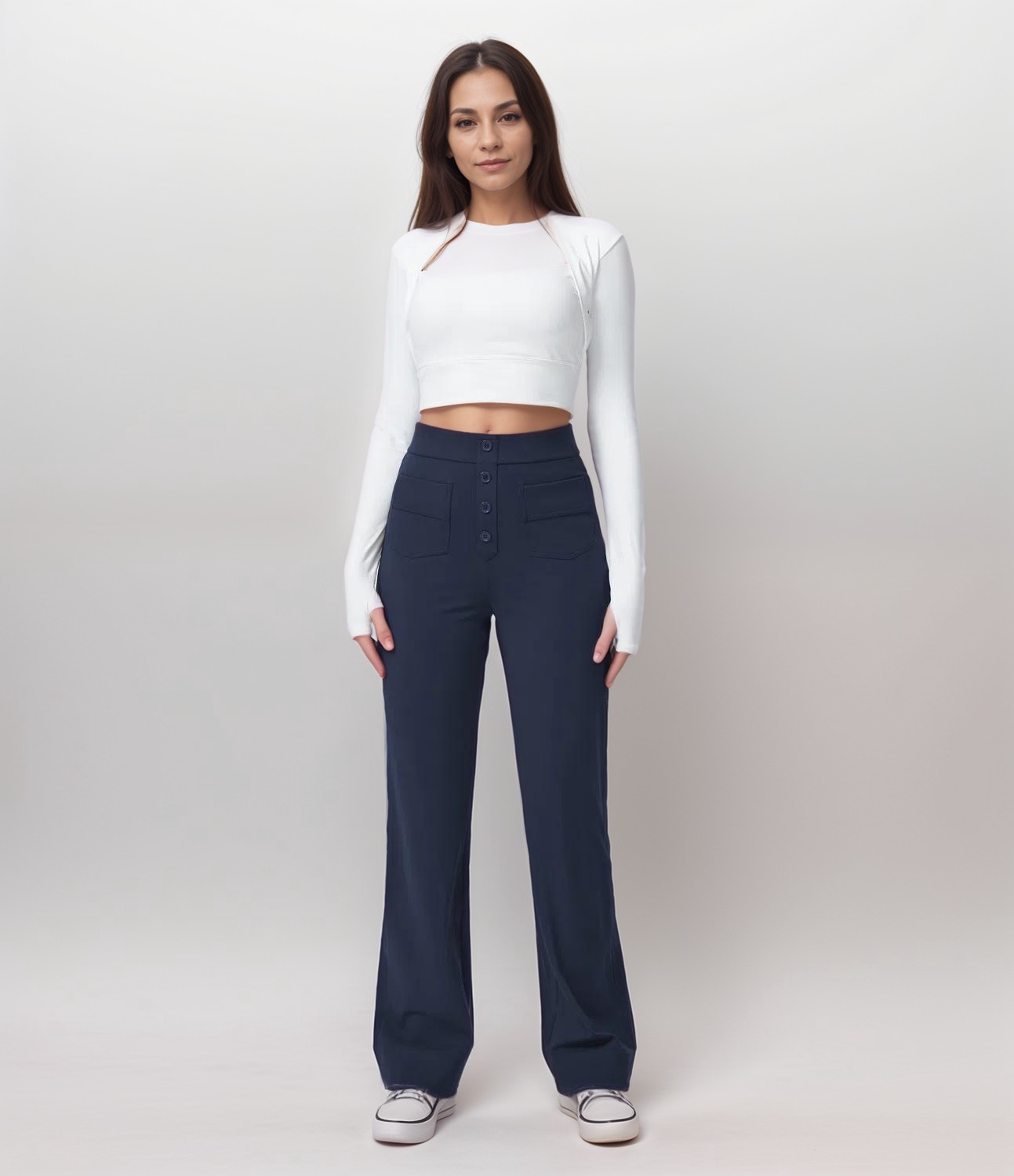 Elsa | Elastic high-waisted trousers