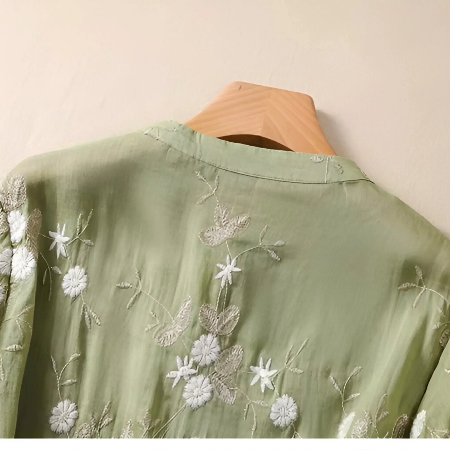 Emily | Cotton Top with Floral Embroidery