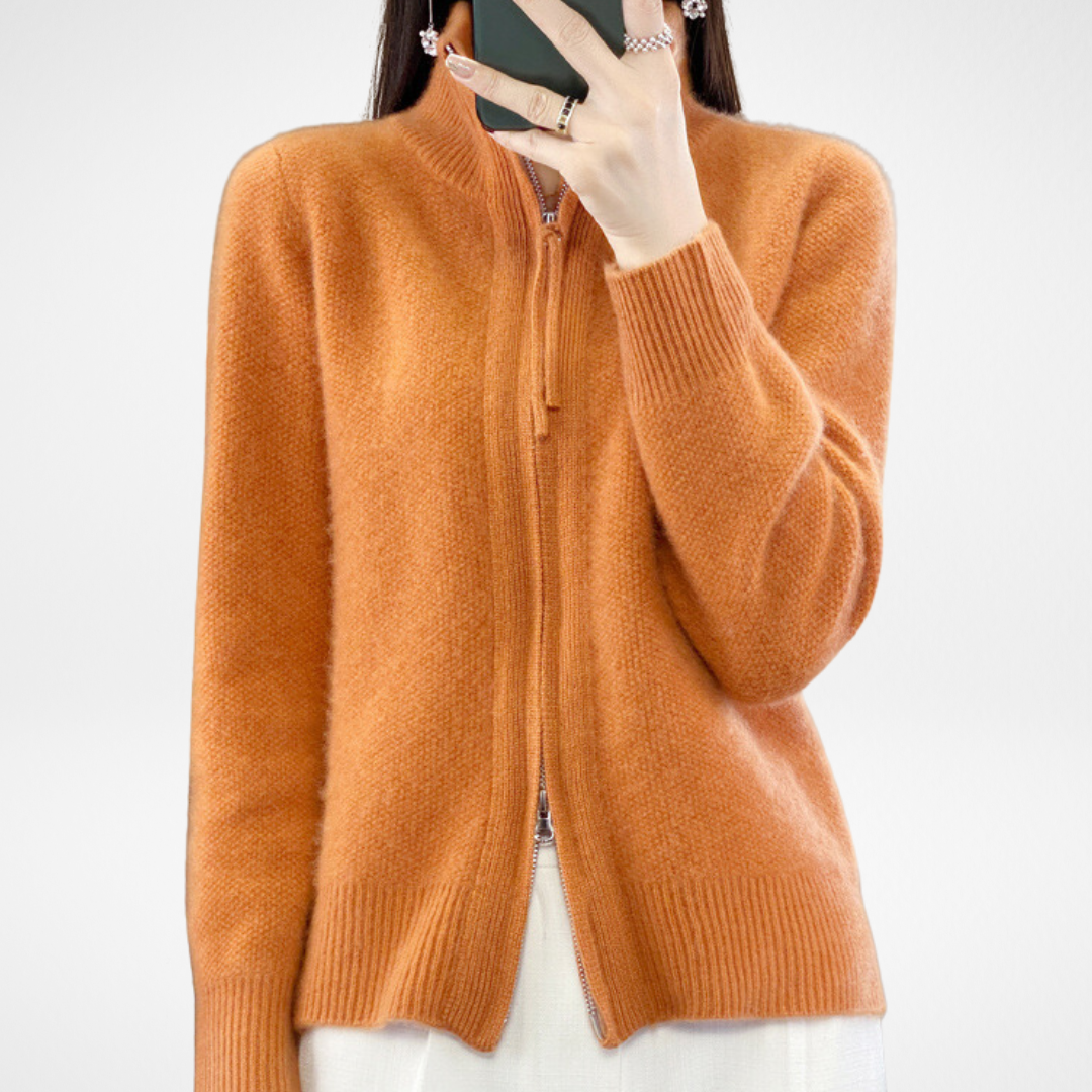 Giovana | Cardigan with cashmere zip