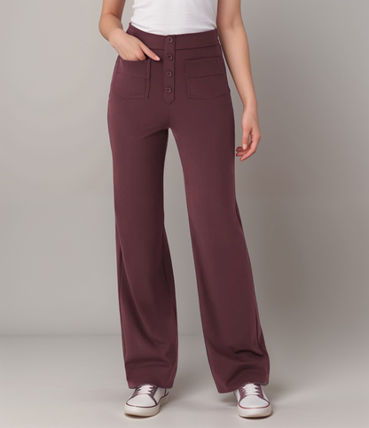 Elsa | Elastic high-waisted trousers