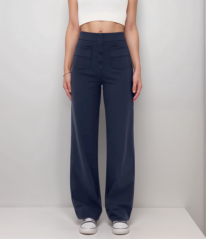 Elsa | Elastic high-waisted trousers