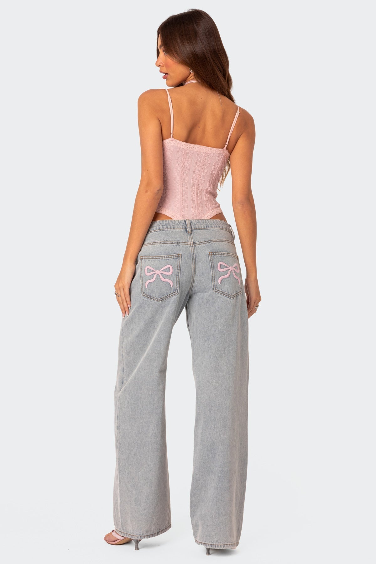 Vyerra Bow Tie Jeans - Oversized Jeans with bows