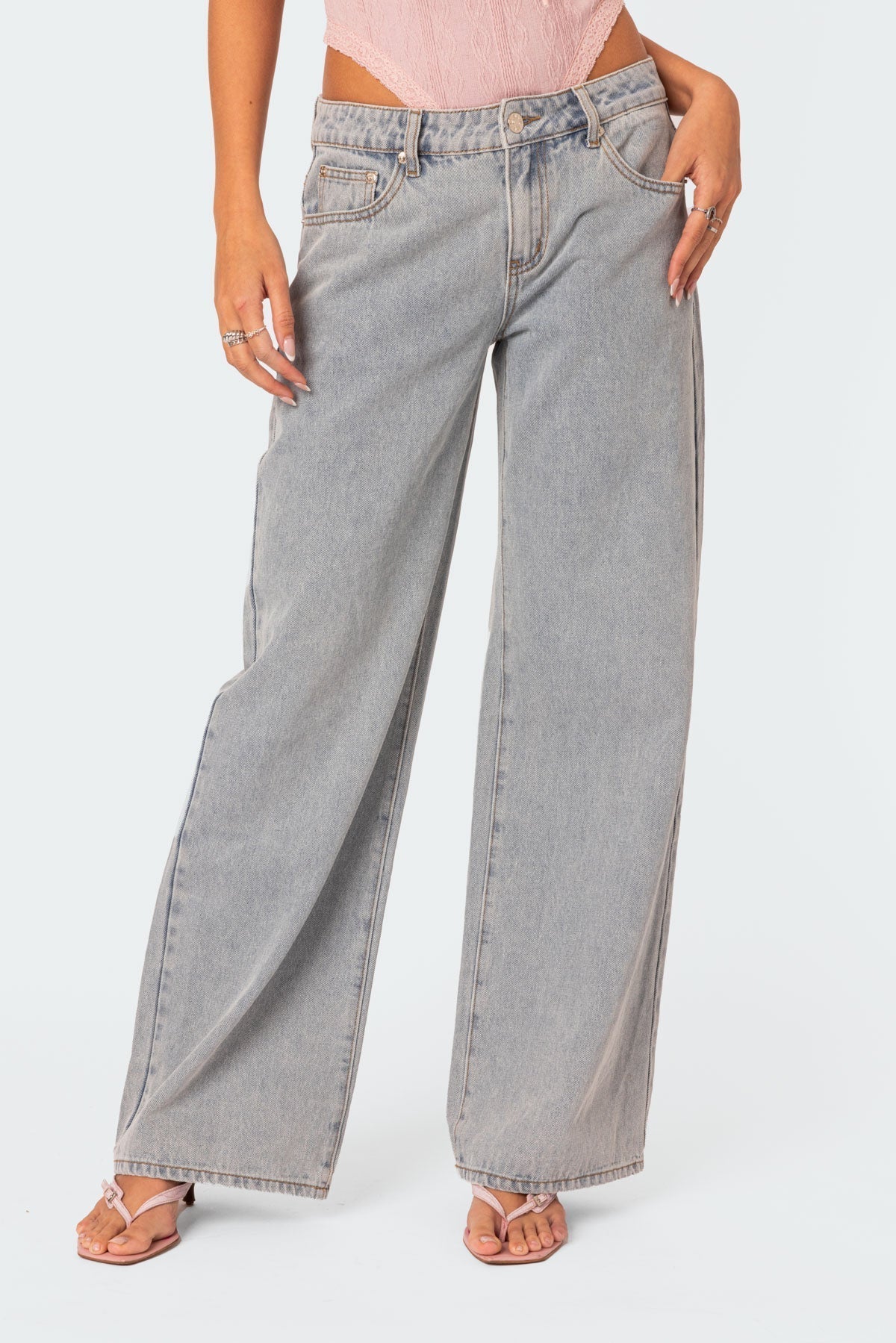 Vyerra Bow Tie Jeans - Oversized Jeans with bows