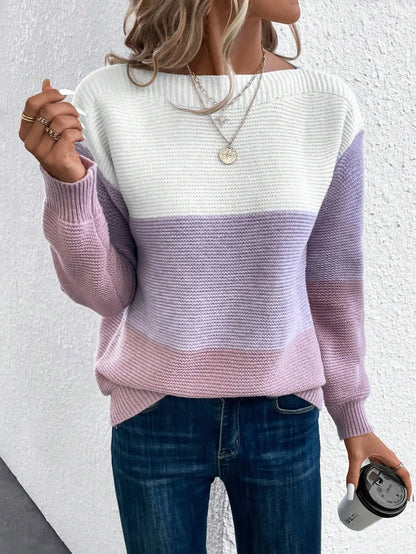 Ivy | Cozy Colorblock Knit Sweater