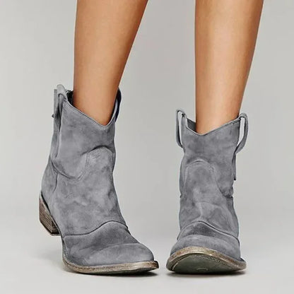 Destiny - Vintage Cowboy Ankle Boots