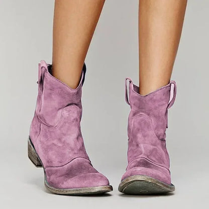 Destiny - Vintage Cowboy Ankle Boots