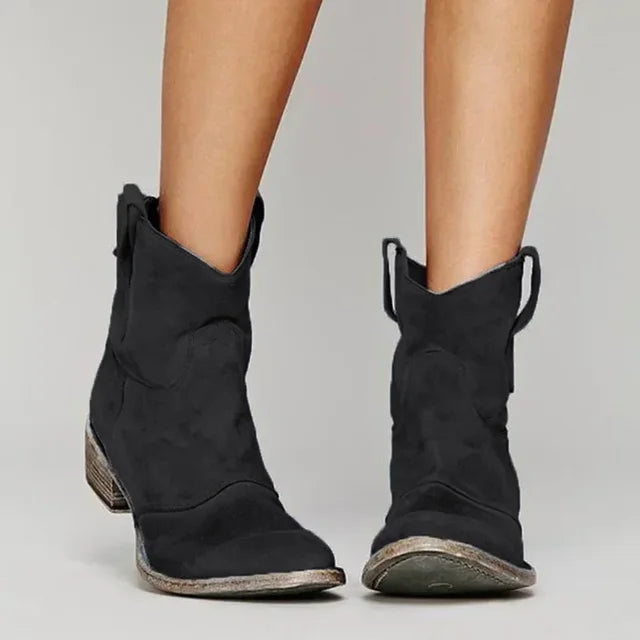 Destiny - Vintage Cowboy Ankle Boots