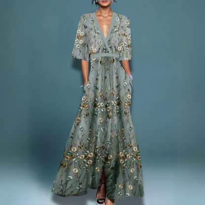 Elise™ | Elegant floral wrap dress