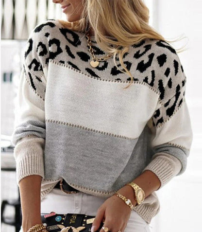 Lela™ | Sweater with Leopard Pattern