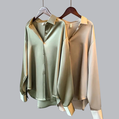 Amelia™ | High-quality satin blouse