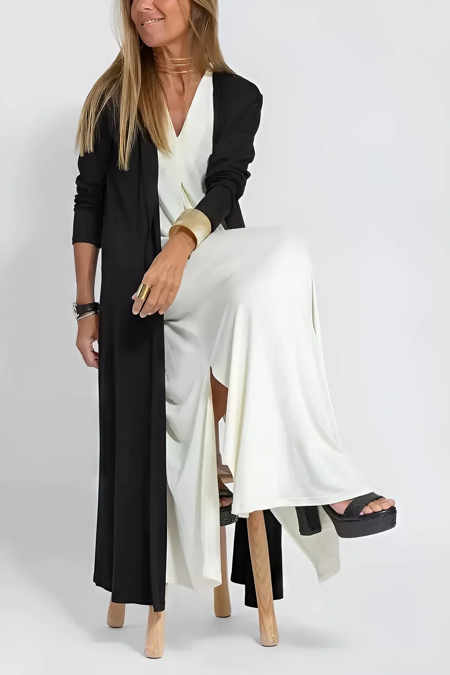 Elegant maxi dress + matching cardigan FREE AS A GIFT